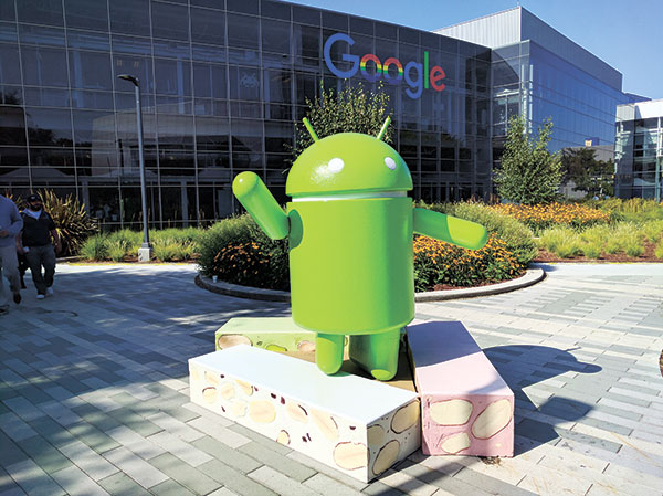 HELLO, NOUGAT. The Android Nougat statue was officially unveiled last June 30 at Google campus in Mountain View, California. The next version of Android software dubbed “Nougat” is scheduled to be released in new smartphones in the fall of 2016 when the makers of existing Android devices will also be able to enable updates to the new software. Nougat’s new features will include the ability to run apps without actually installing them on a device. (Google via AP)